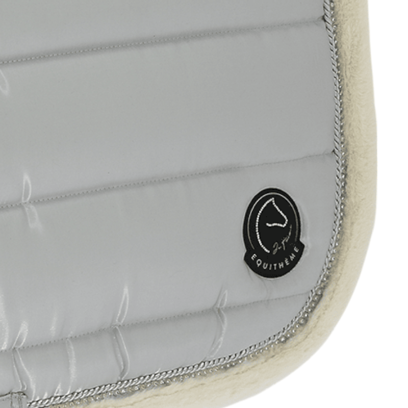 Equithème - Tapis de selle Studio Je t'aime argent | - Ohlala