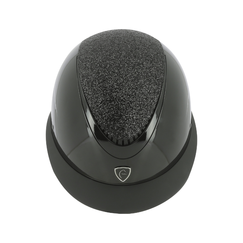 Equithème - Casque Wings noir brillant lamé | - Ohlala