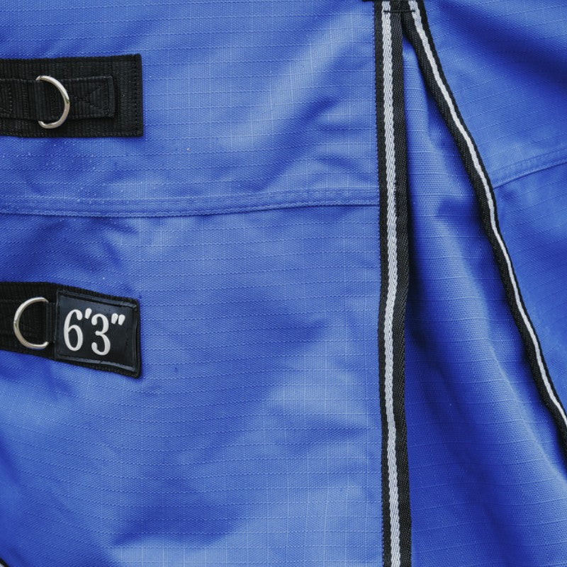 Equithème - Couverture d'extérieur Tyrex Aisance 1200D High Neck bleu roi 300g | - Ohlala