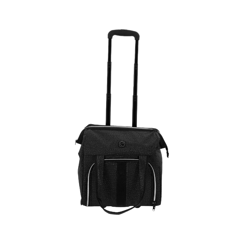 Equithème - Sac de pansage à roulette noir | - Ohlala