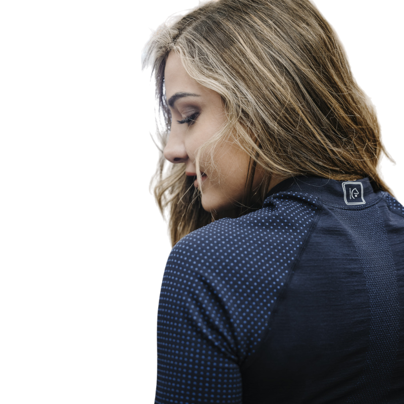 Equithème - T-shirt manches longues femme Seamless Marie marine | - Ohlala