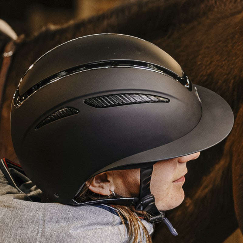 Equithème - Casque d'équitation Agris noir argenté | - Ohlala