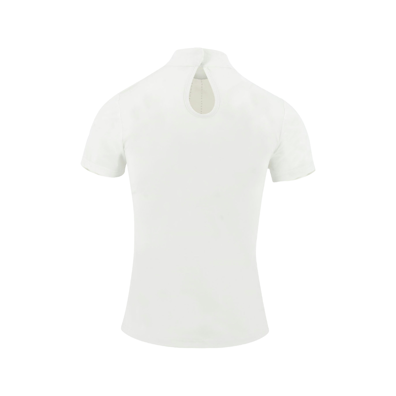 Equithème - Polo de concours manches courtes enfant London blanc | - Ohlala