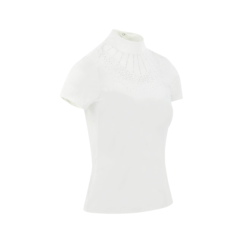 Equithème - Polo de concours manches courtes enfant London blanc | - Ohlala