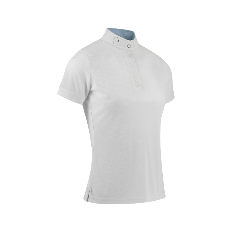 Equithème - Polo de concours manches courtes femme Mesh Betty blanc | - Ohlala