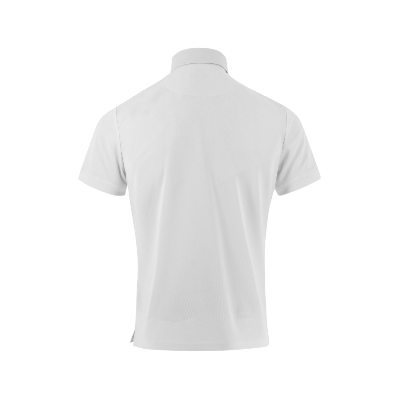 Equithème - Polo de concours manches courtes mesh homme Edy blanc | - Ohlala