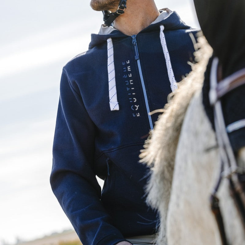 Equithème - Sweat manches longues homme Herve marine | - Ohlala