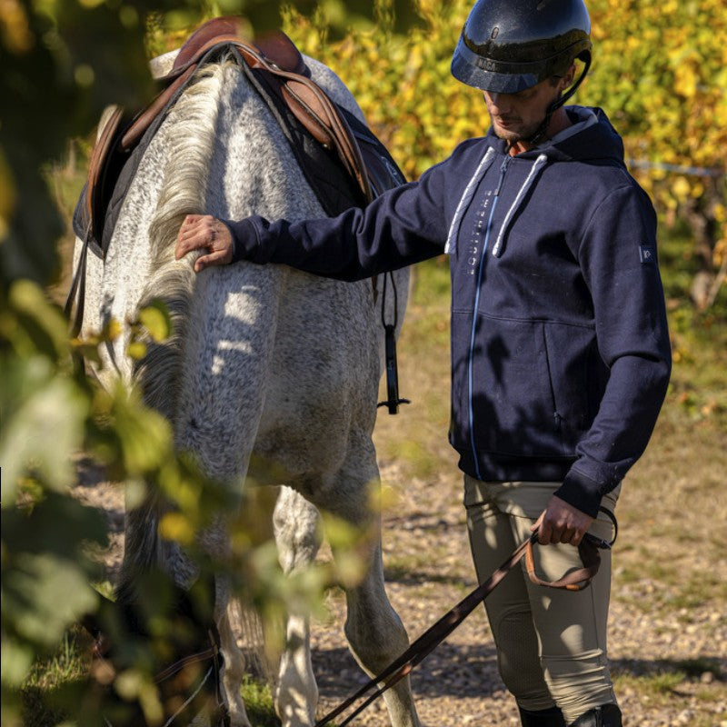 Equithème - Sweat manches longues homme Herve marine | - Ohlala