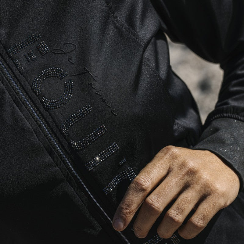 Equithème - Veste manches longues femme Charlene édition "Je t'aime" gris anthracite | - Ohlala