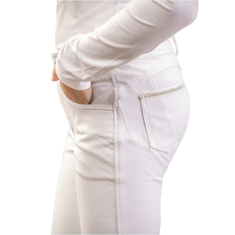 Eden by Pénélope - Pantalon d'équitation enfant Fun blanc | - Ohlala