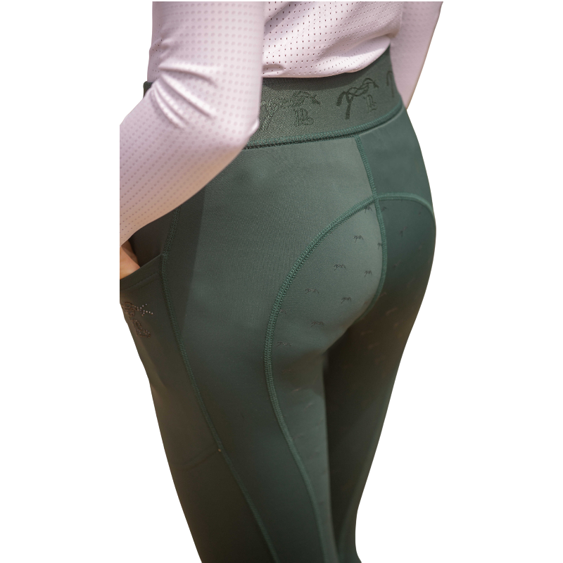 Eden by Pénélope - Legging d'équitation fille Delphe pull-on vert foncé | - Ohlala