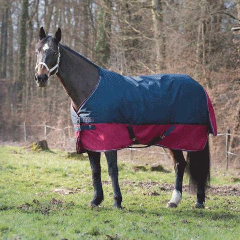 Equithème - Tyrex 1200D navy/burgundy blanket 300g