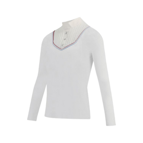 Equithème - Polo manches longues femme Cabourg blanc | - Ohlala