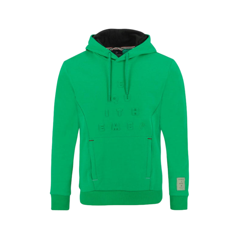 Equithème - Sweat à capuche unisexe Camille vert | - Ohlala