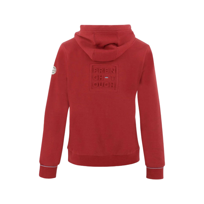 Equithème - Sweat à capuche zippé femme Courtney cerise | - Ohlala