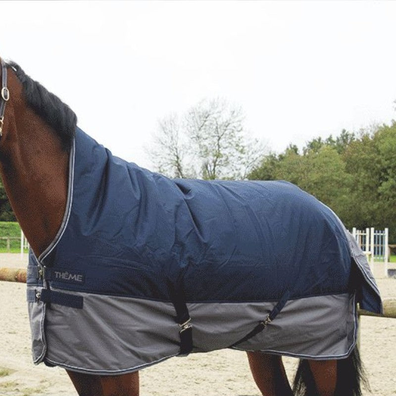 Equithème - Tyrex "High Neck" outdoor blanket 600D navy/grey 0g