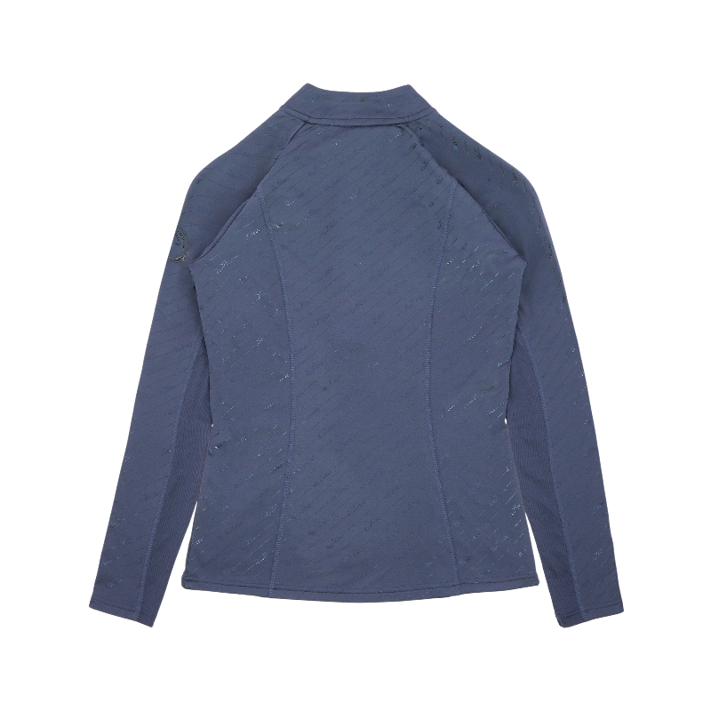 Equithème - Baselayer manches longues femme Je t'aime Sabine bleu/ gris | - Ohlala