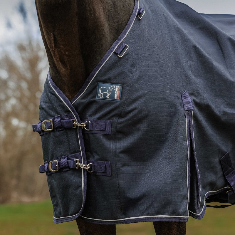 Equithème - Couverture d'extérieur Anatomic Aisance 1200D 0g marine | - Ohlala