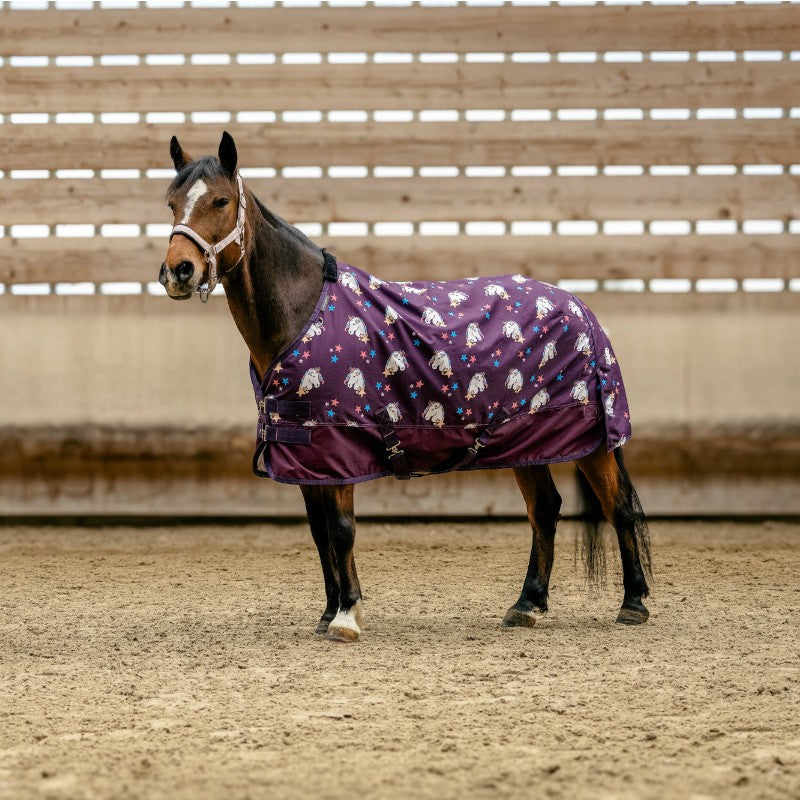 Equithème - Couverture d'extérieur Licorne standard 600D 220g prune | - Ohlala