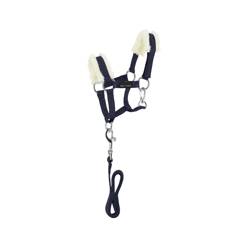 Equithème - Ensemble licol + longe pour mini poney marine | - Ohlala