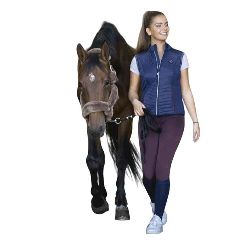 Equithème - Gilet femme sans manches Luna marine | - Ohlala