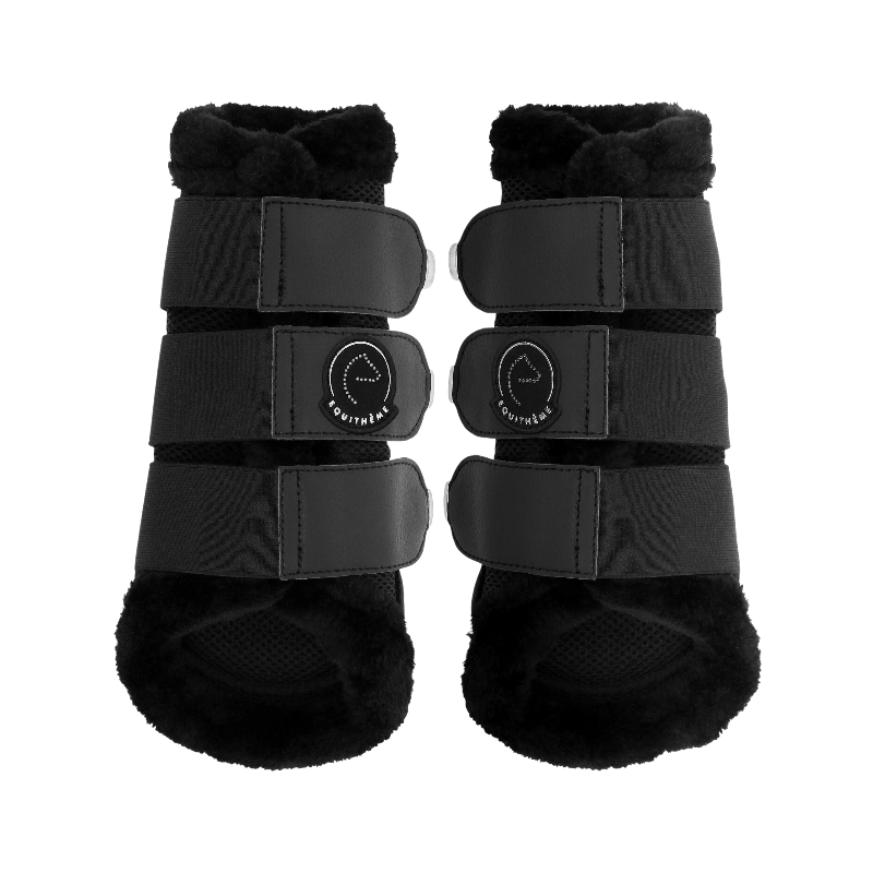 Equithème - Guêtres fermées Snuggy Je t'aime noir | - Ohlala