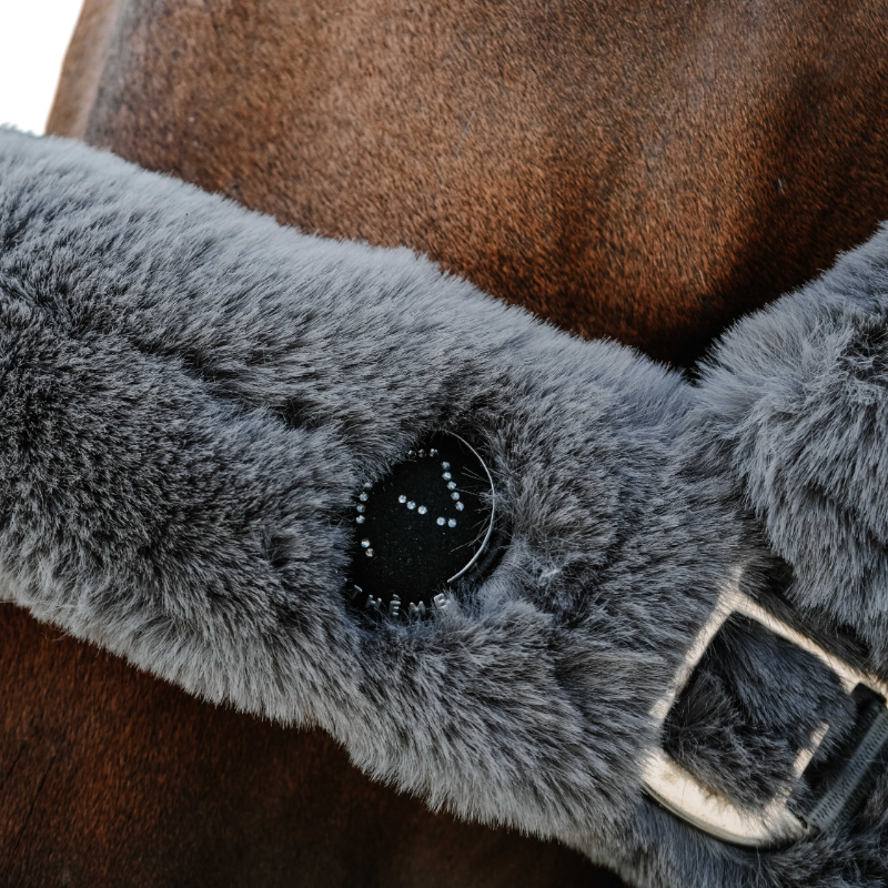Equithème - Licol pour chevaux Snuggy Je t'aime gris | - Ohlala
