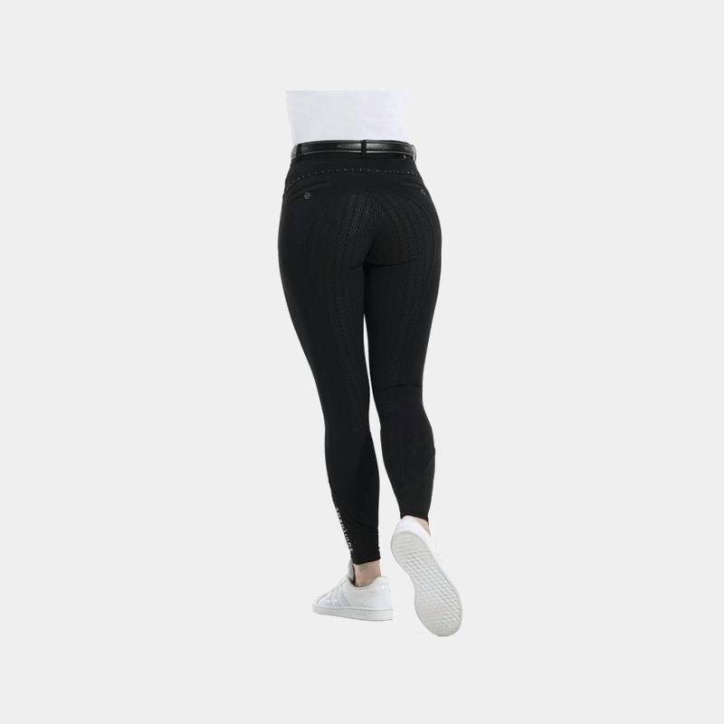 Equithème - Pantalon d'équitation femme Safir fond silicone marine | - Ohlala