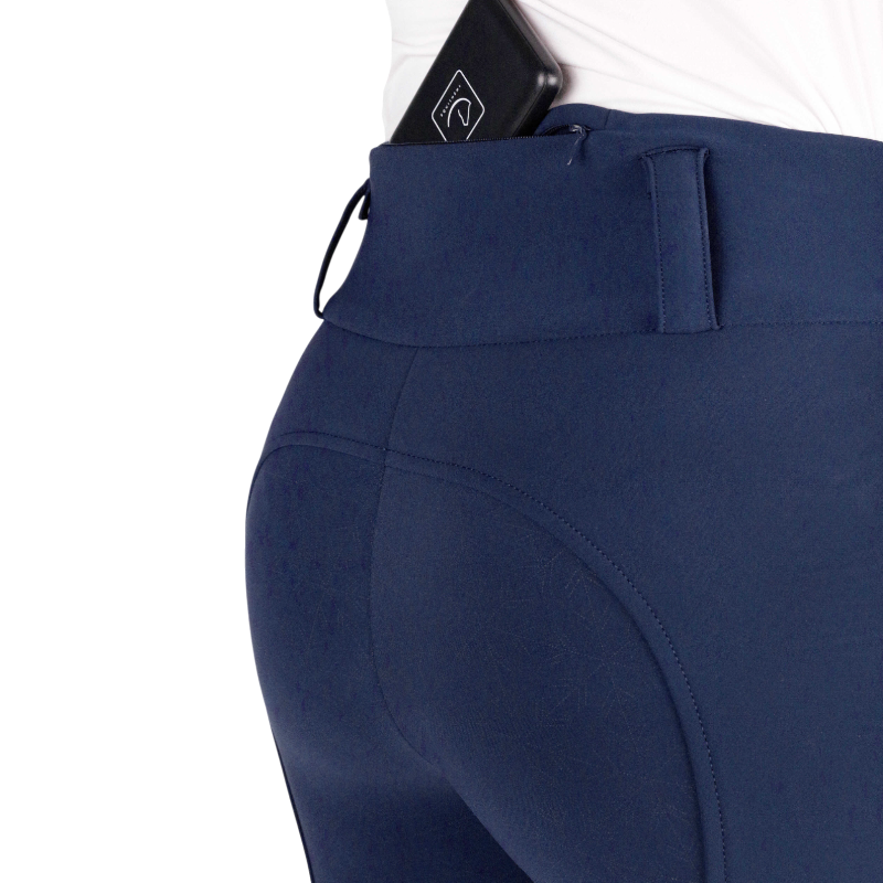 Equithème - Pantalon d'équitation chauffant femme Heated Sierra marine | - Ohlala