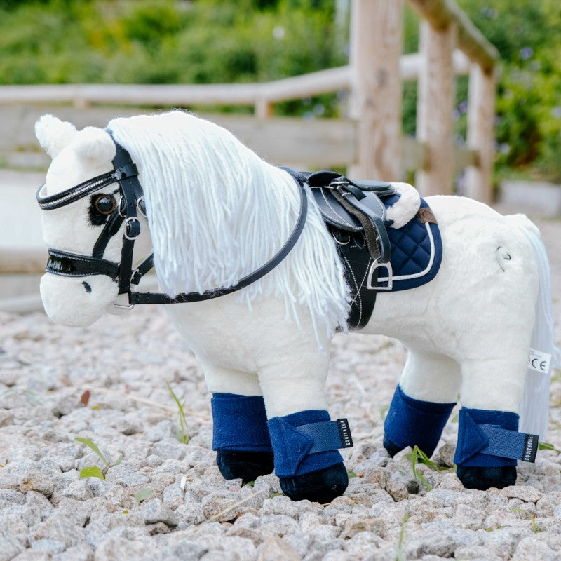 Equithème - Peluche mini poney Filou blanc | - Ohlala