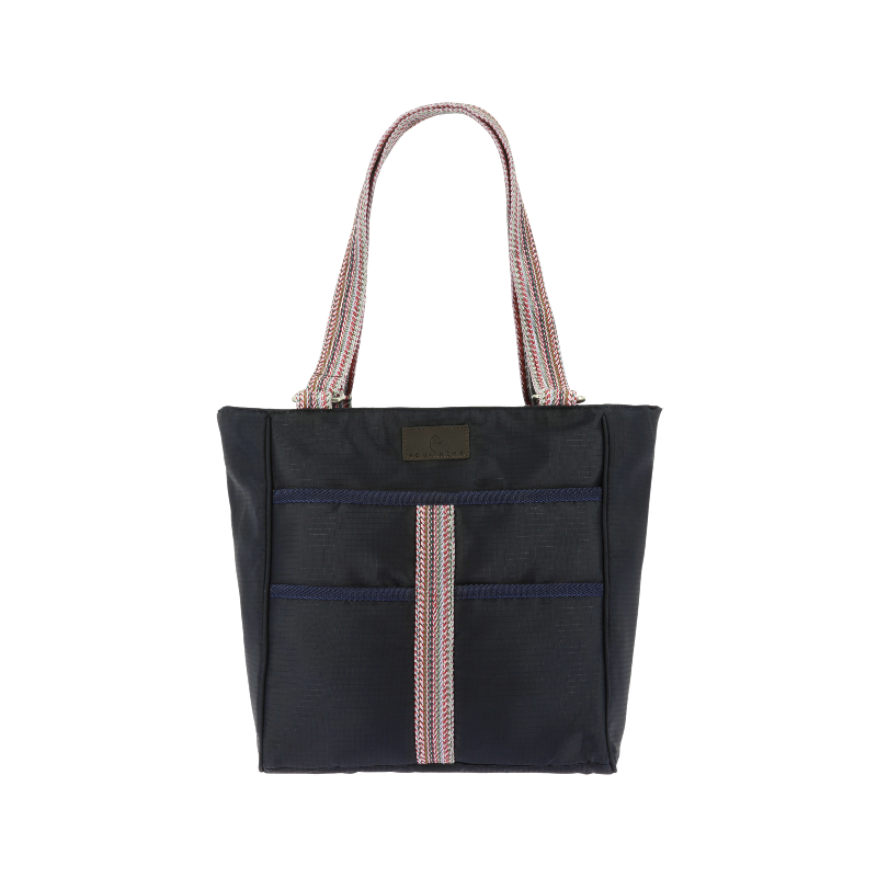 Equithème - Sac cabas avec poches Aztec marine | - Ohlala