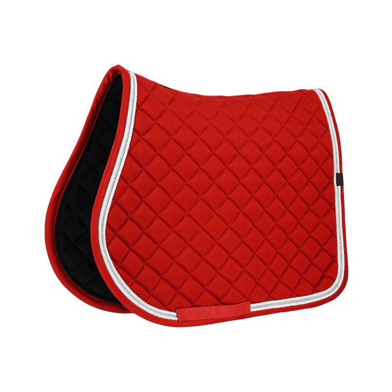 Equithème - Tapis de selle Xmas rouge | - Ohlala