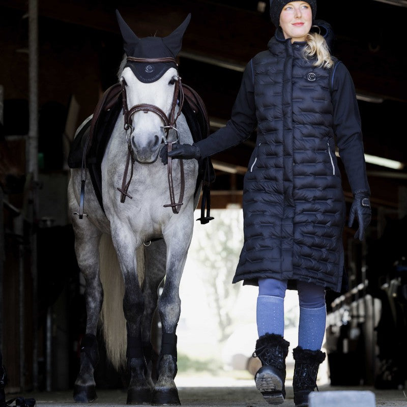 Equithème - Bonnet Mae bleu/ gris | - Ohlala