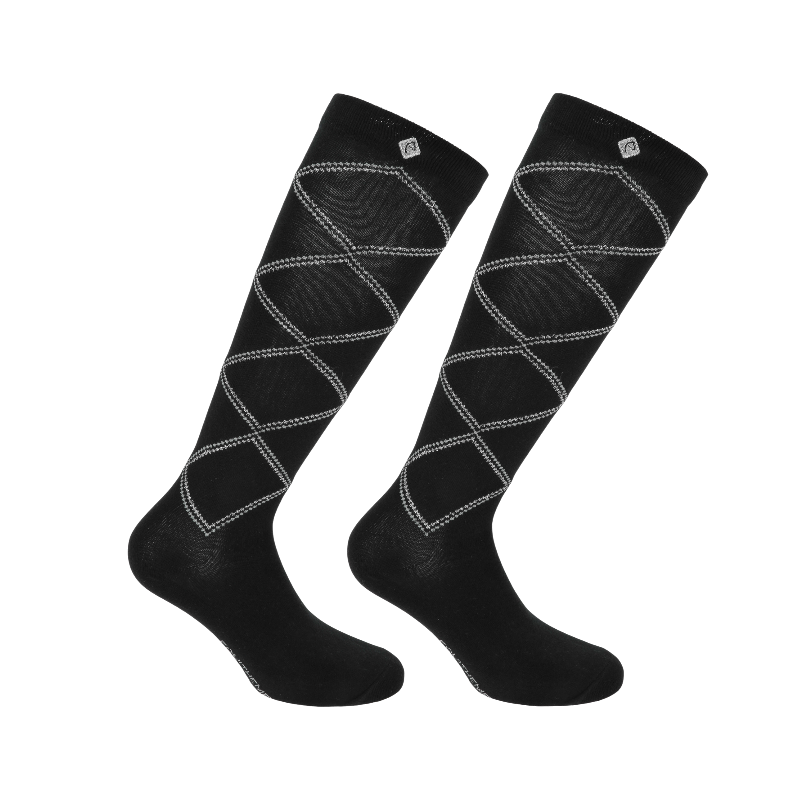 Equithème - Chaussettes d'équitation Sandra noir | - Ohlala