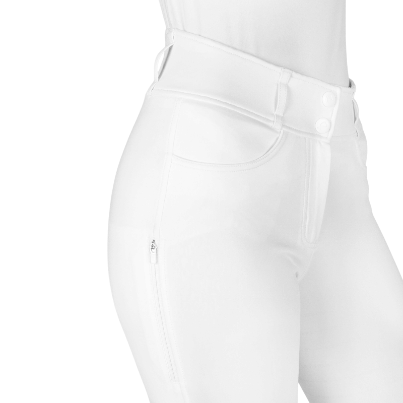 Equithème - Pantalon d'équitation femme Mila blanc | - Ohlala