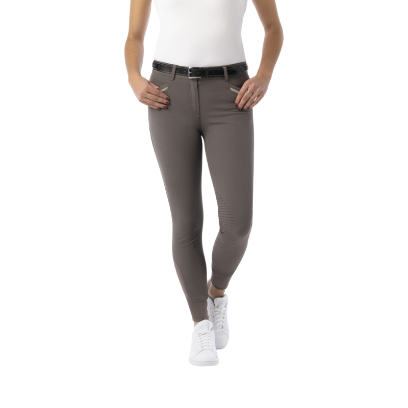 Equithème - Pantalon d'équitation femme Gizel taupe | - Ohlala