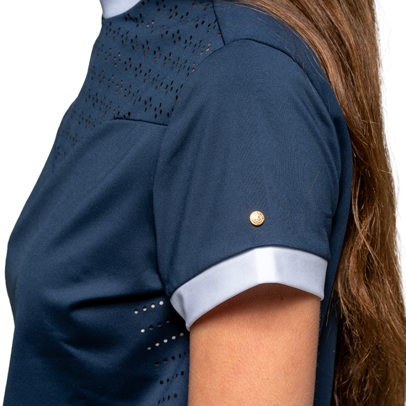 Flags & Cup - Polo de concours manches courtes femme Isla marine | - Ohlala