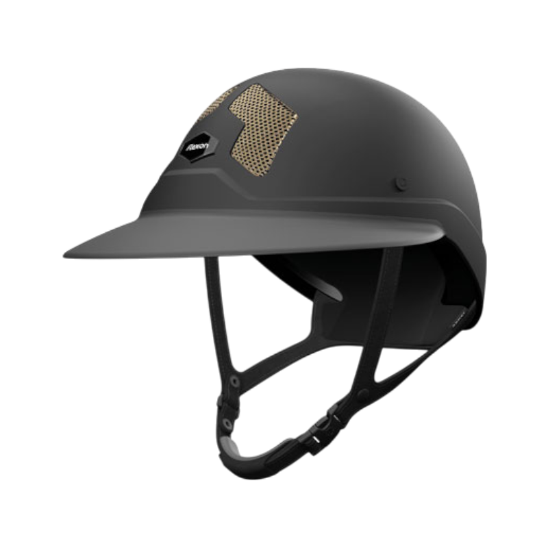 Flex On - Casque d'équitation Armet Dark grilles Gold visière Angel | - Ohlala