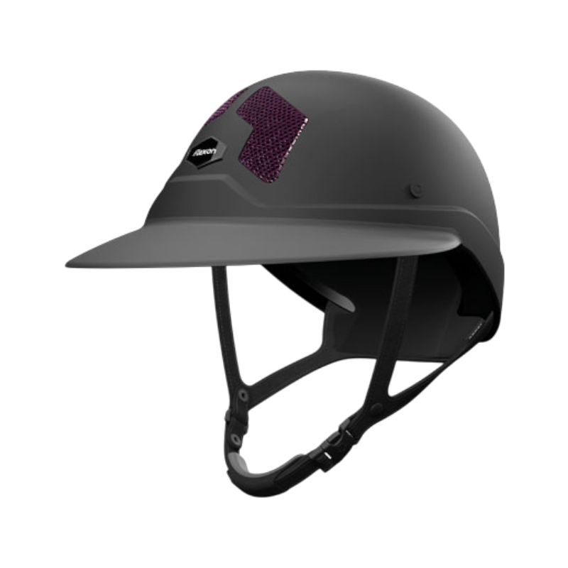 Flex On - Casque d'équitation Armet Dark grilles prune visière Angel | - Ohlala