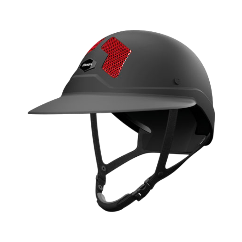 Flex On - Casque d'équitation Armet Dark grilles rouge visière Angel | - Ohlala