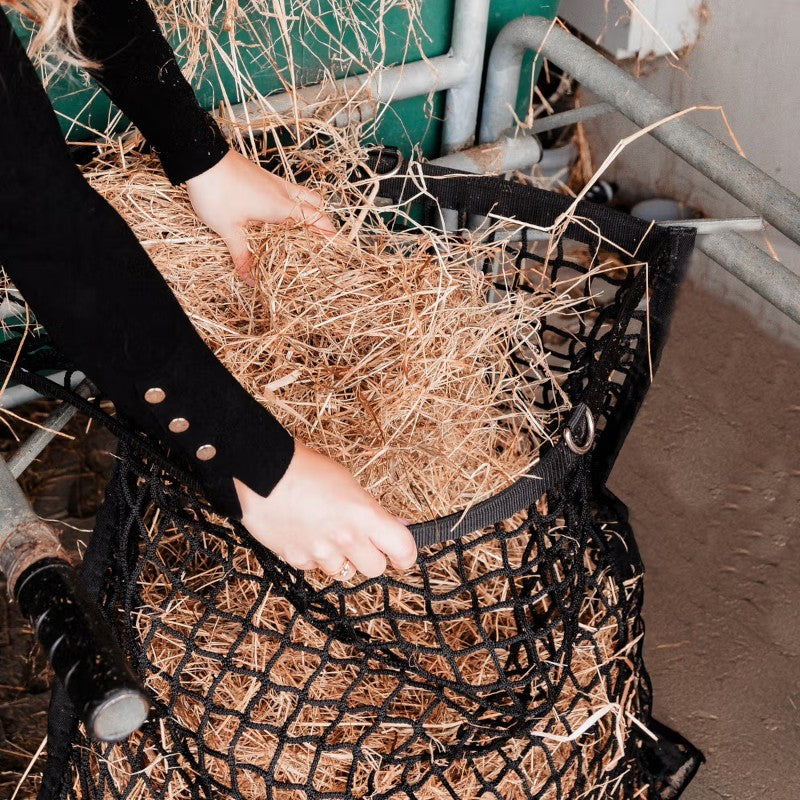 Grooming Deluxe - Vierkante hooinet Easy Fill zwart 4,5cm 