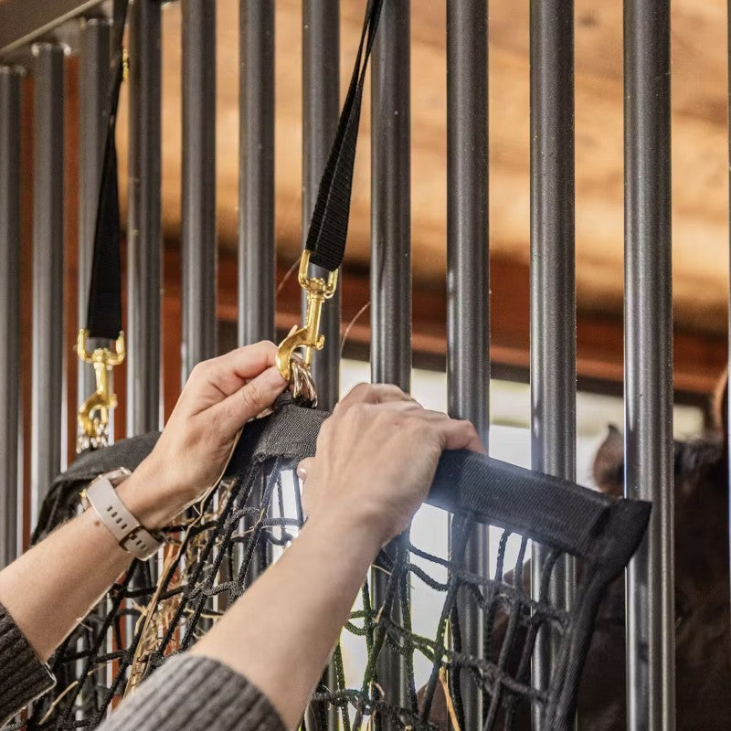 Grooming Deluxe - Vierkante hooi-vuller net zwart 3cm 