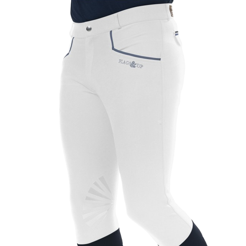 Flags & Cup - Pantalon d'équitation homme Vadso blanc