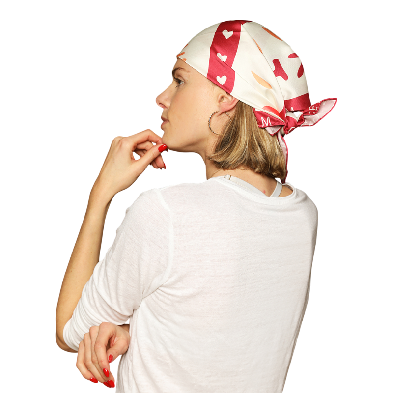 GEM - Foulard Icare crème/ rose | - Ohlala