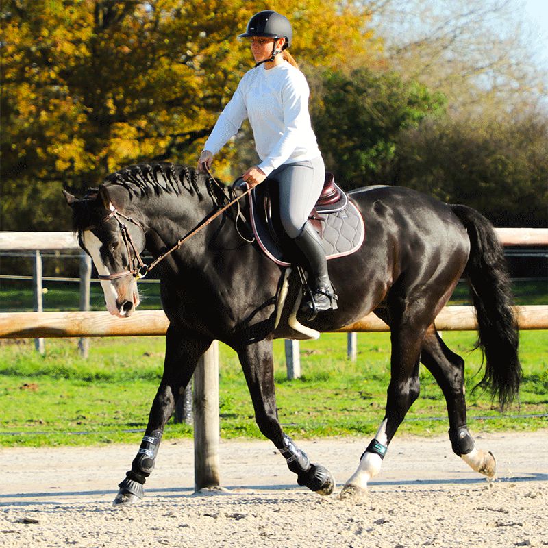 KEP - Casque d'équitation Cromo Textile/ Polish noir visière polo | - Ohlala