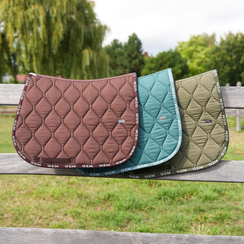 GEM - Tapis de selle Love kaki | - Ohlala