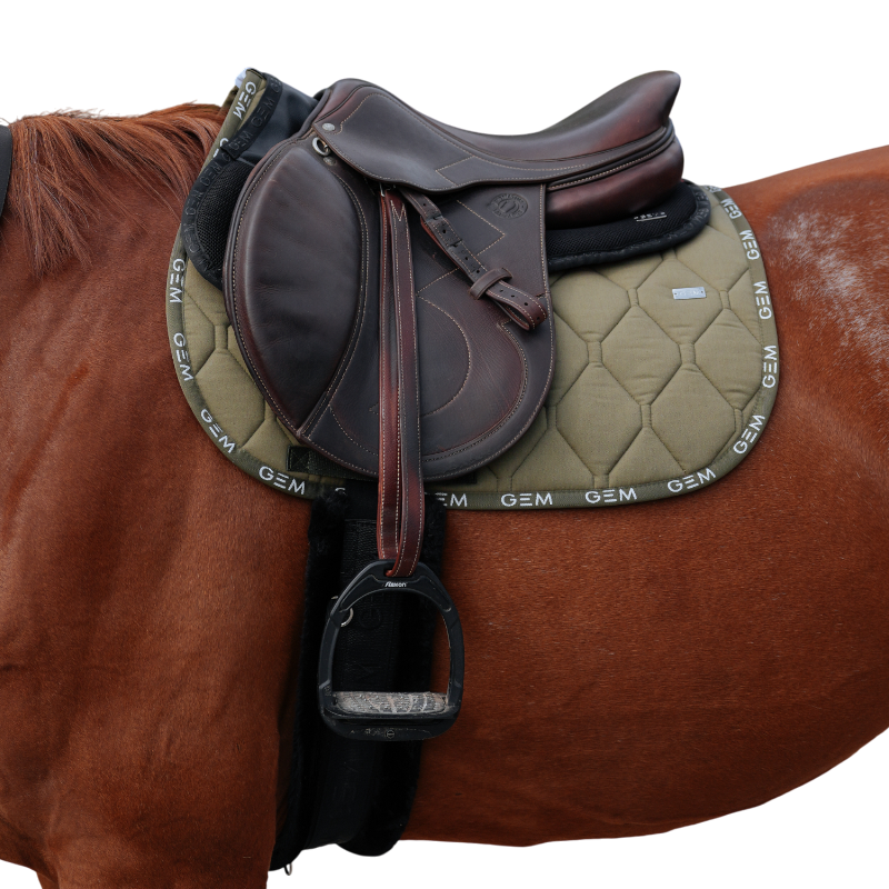 GEM - Tapis de selle Love kaki | - Ohlala