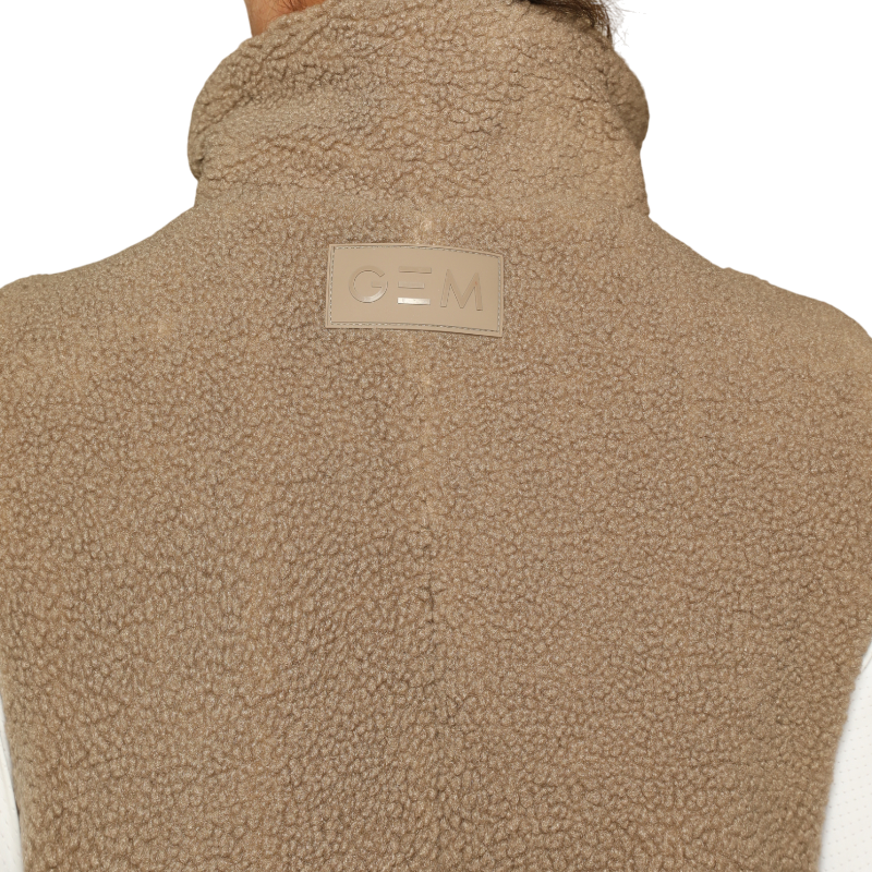 GEM - Veste sans manches mouton On femme chataigne | - Ohlala