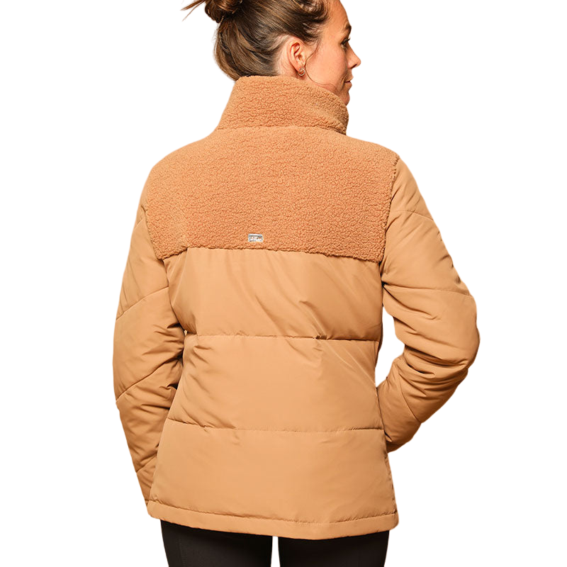 GEM - Doudoune manches longues femme Namaste camel | - Ohlala