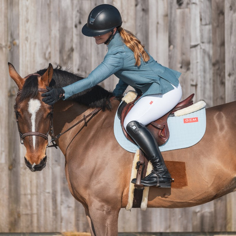 GEM - Tapis de selle Leo bleu ciel | - Ohlala